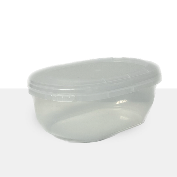 IML Oval Ice Cream Container, 400 cc, with Lid